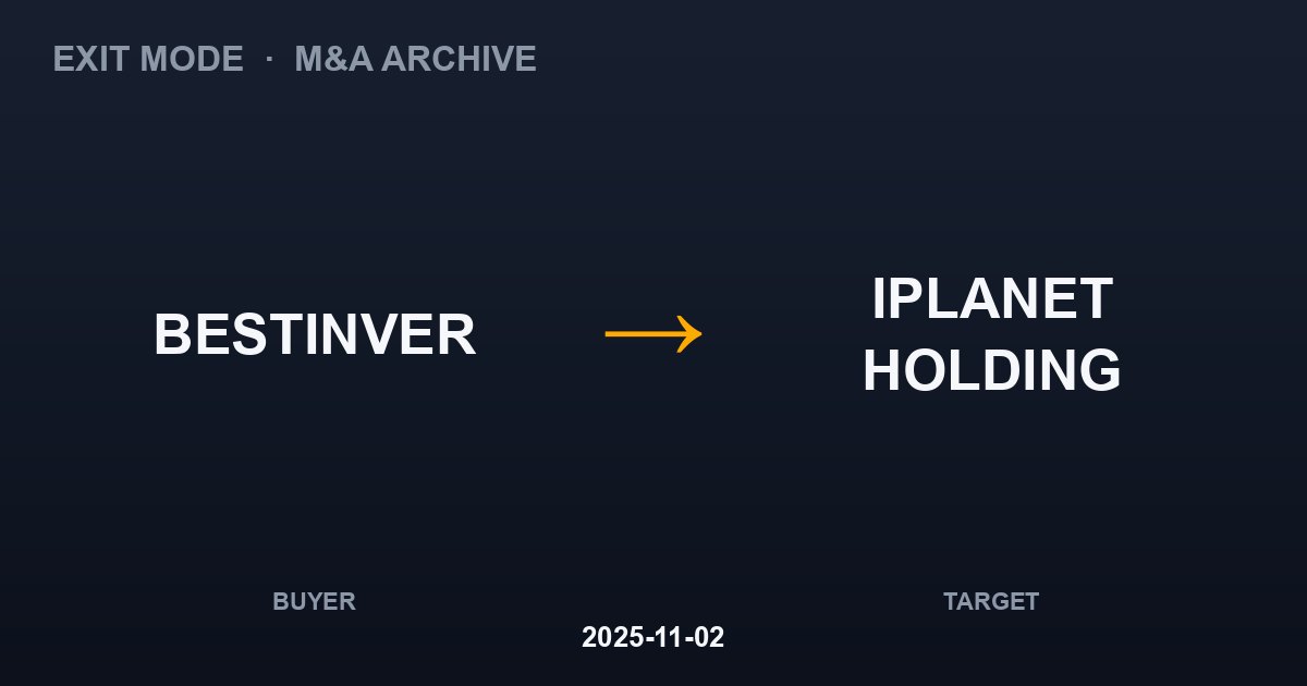 BESTINVER acquires IPLANET HOLDING