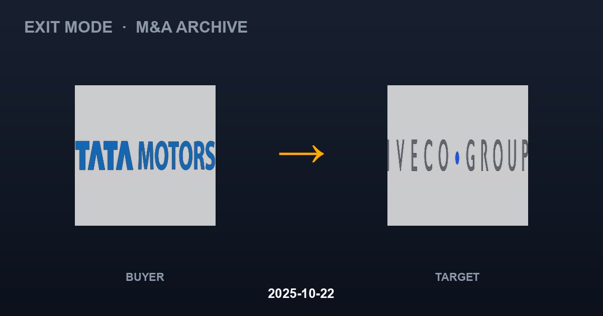 TATA MOTORS acquires IVECO GROUP