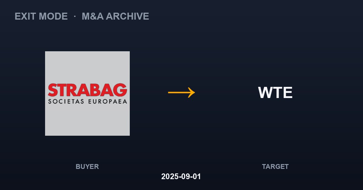 STRABAG acquires WTE