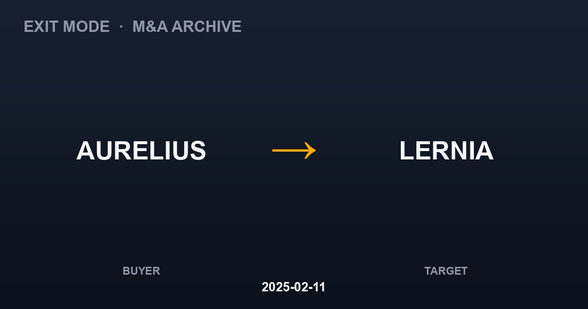 AURELIUS acquires LERNIA