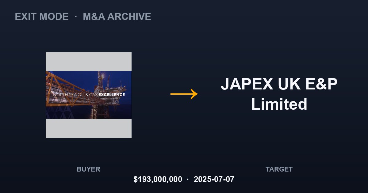 Ithaca Energy acquires JAPEX UK E&P Limited