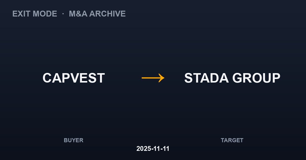 CAPVEST acquires STADA GROUP