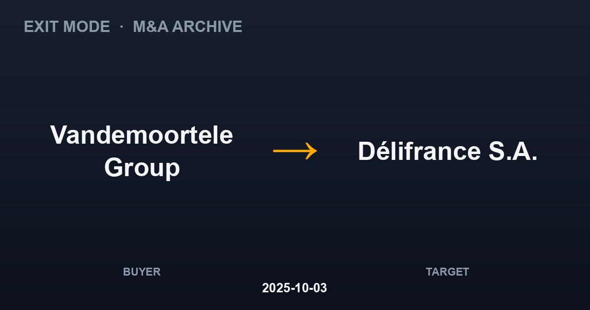 Vandemoortele Group acquires Délifrance S.A.