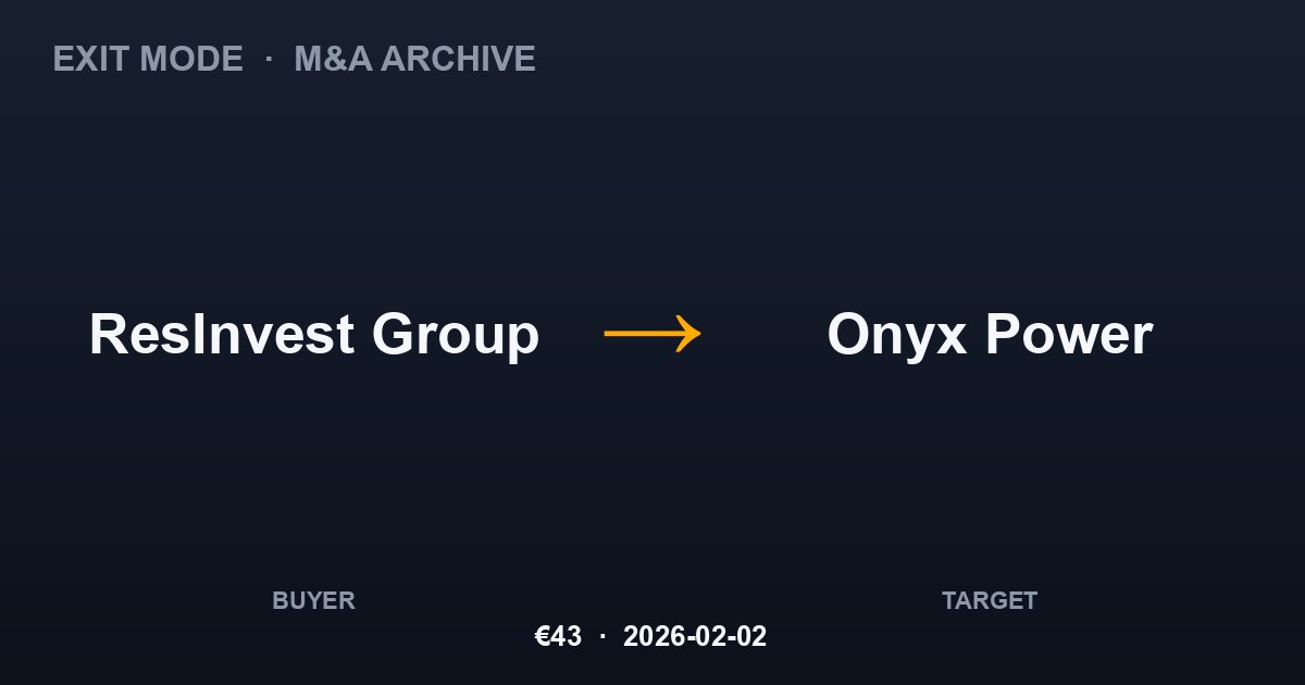ResInvest Group acquires Onyx Power
