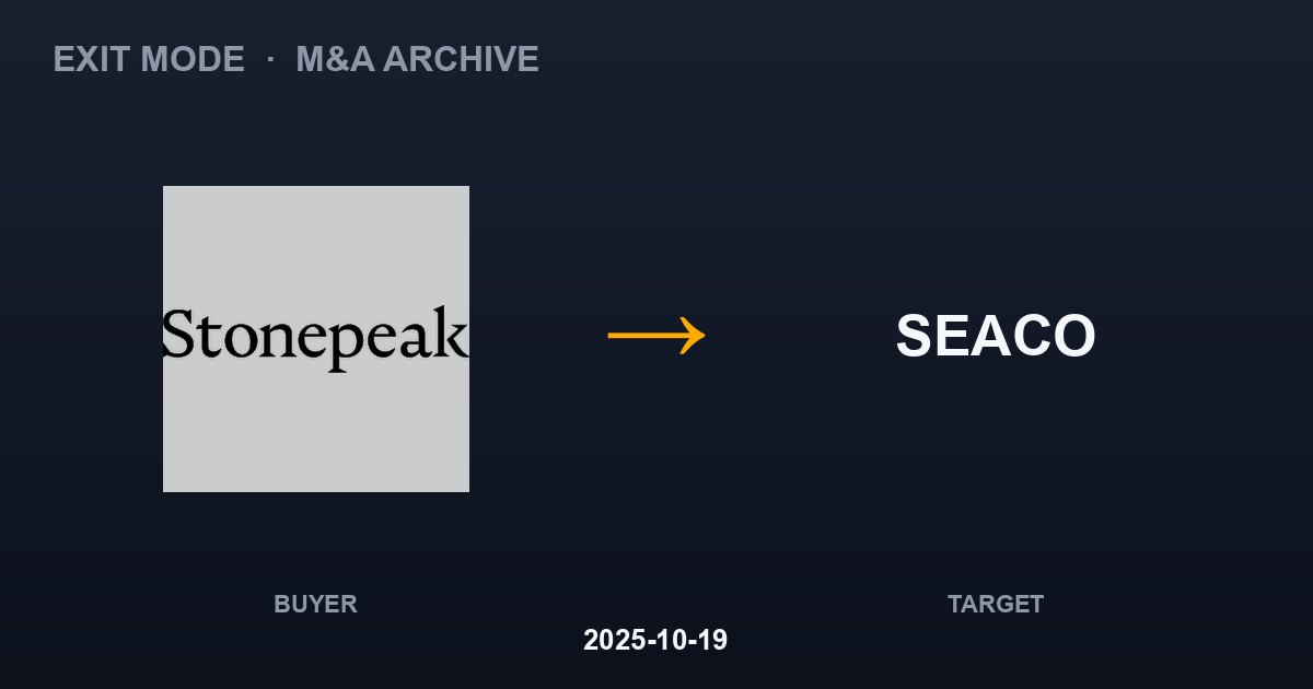 STONEPEAK acquires SEACO