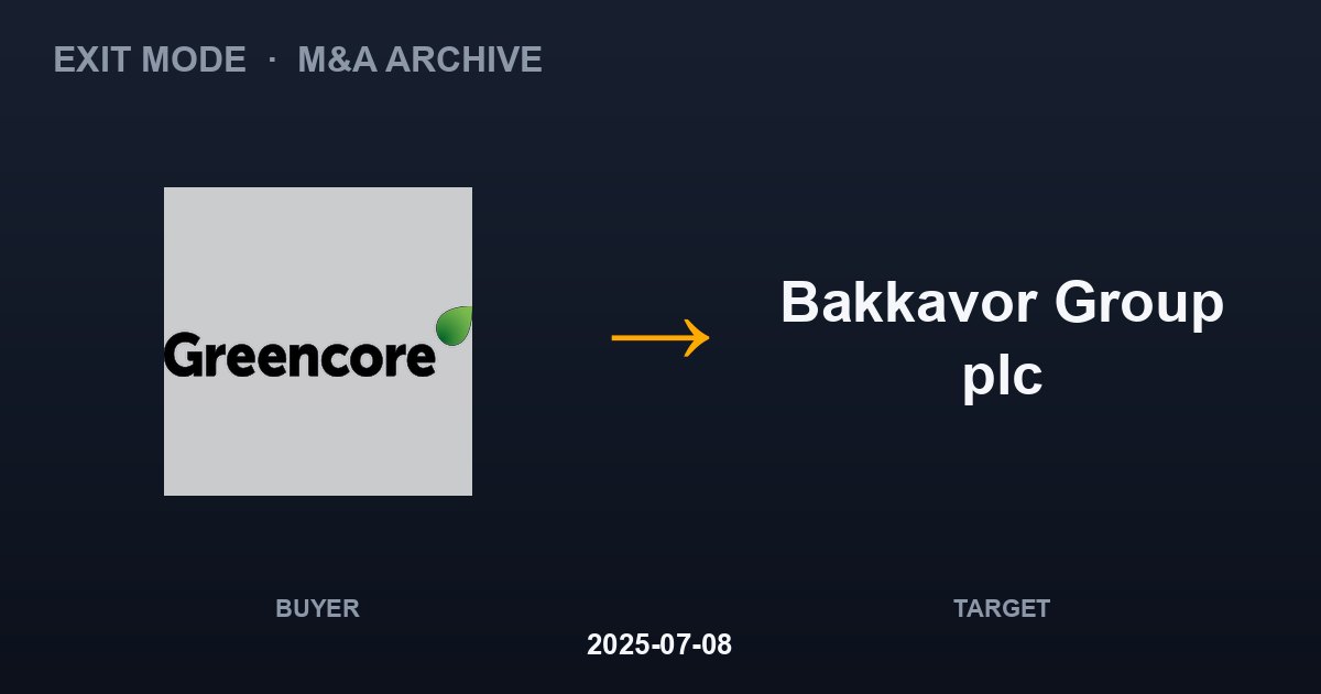 Greencore Group plc acquires Bakkavor Group plc